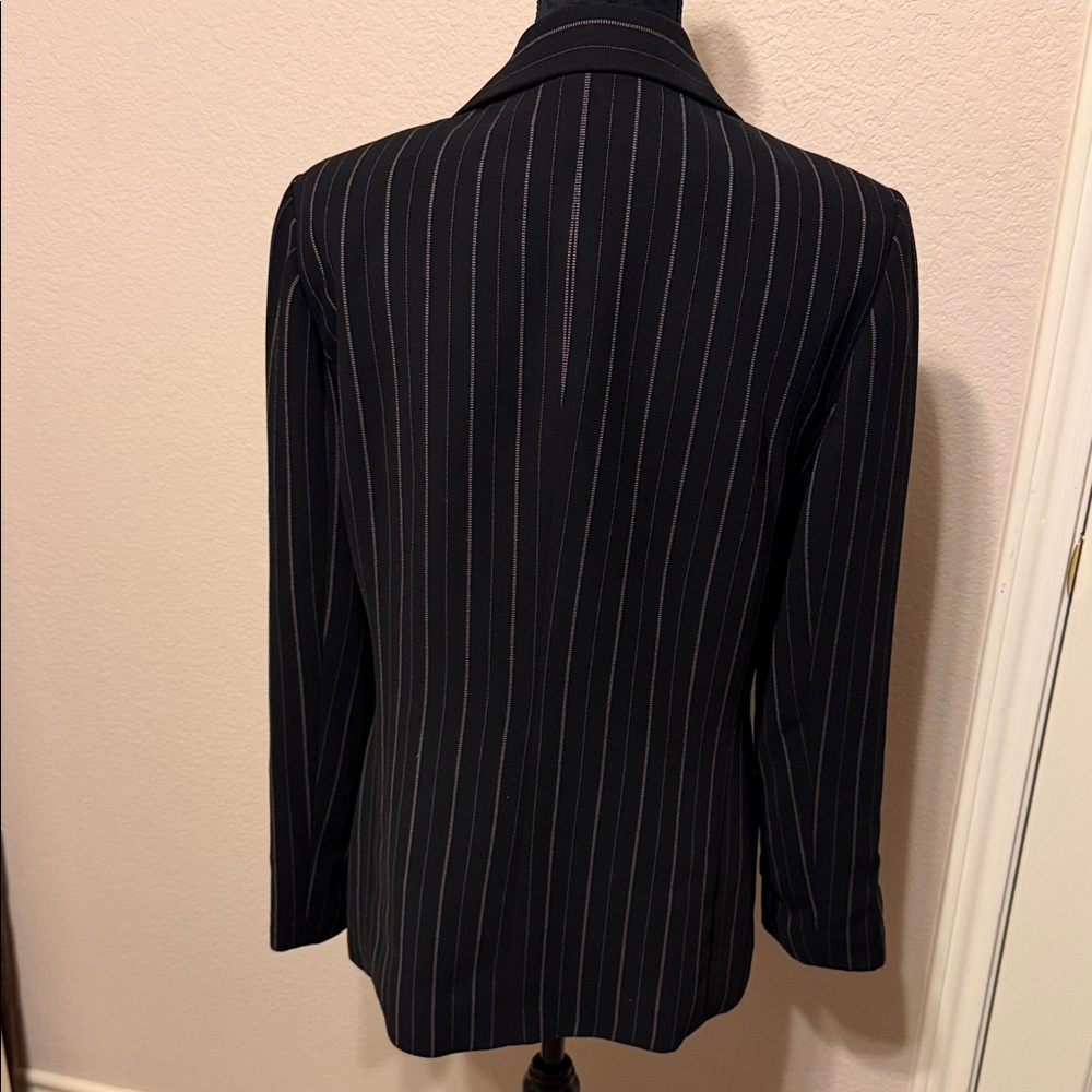 Laura Scott Black Striped Blazer - Picture 4 of 7